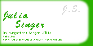 julia singer business card